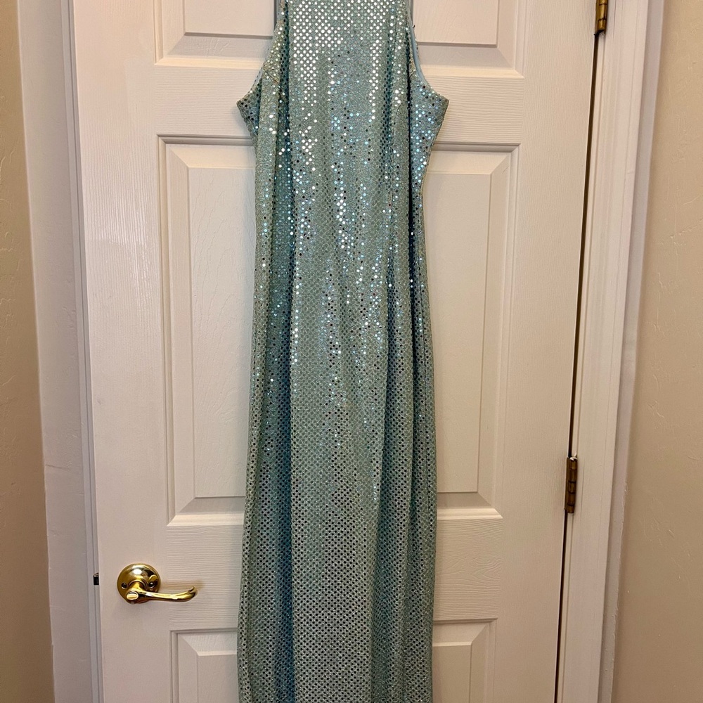 Sparkling Blue Sequin Gown